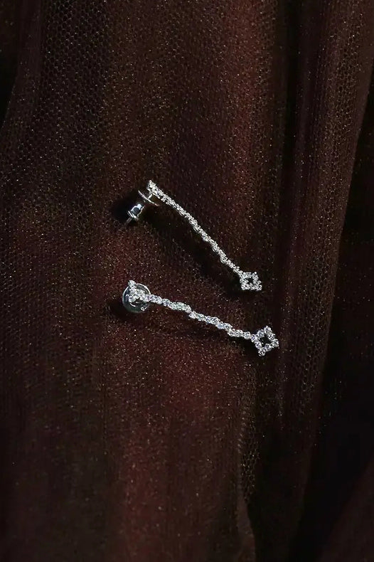 YVMIN Irregular Pavé Imprint Earrings 20089 (pair)